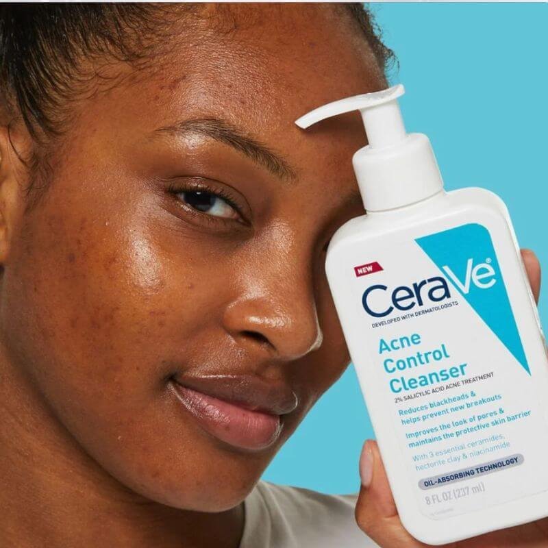 CeraVe Acne Control Face Cleanser, 2% Salicylic Acid Acne Treatment 237ml - Image 2