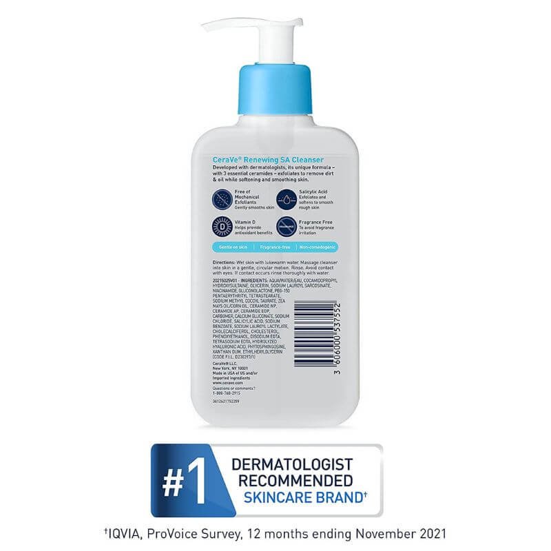 CeraVe SA Smoothing Cleanser 236ml - Image 2