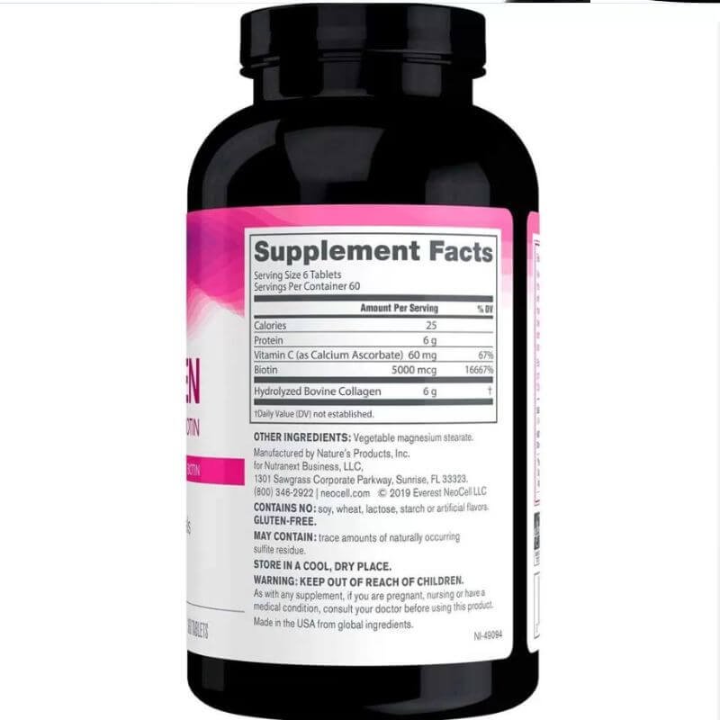 NeoCell Super Collagen + Vitamin C & Biotin 360 Tablets - Image 2